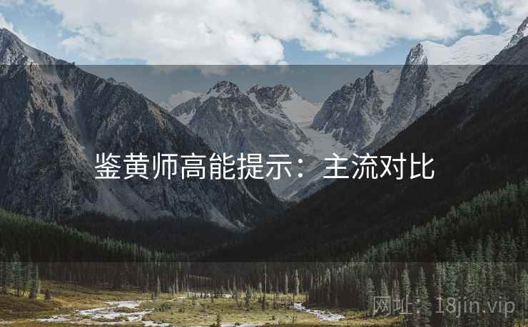 鉴黄师高能提示：主流对比