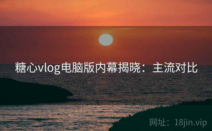 糖心vlog电脑版内幕揭晓：主流对比